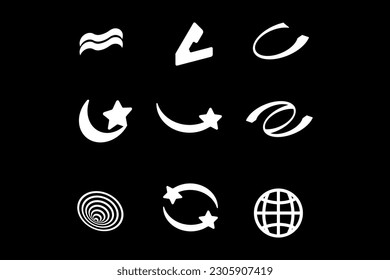retro y2k element graphic design ideas template