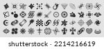 Retro Y2K star elements. Universal shapes for design, projects, posters, banners and business cards. Elements collection