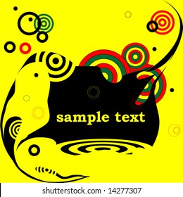 Retro yellow modern flyer