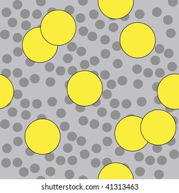 Retro yellow seamless circle background