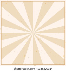 Retro Yellowish Sunburst Ray Background 