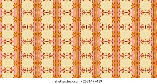 Retro Yellow-Orange Abstract Seamless Pattern Design