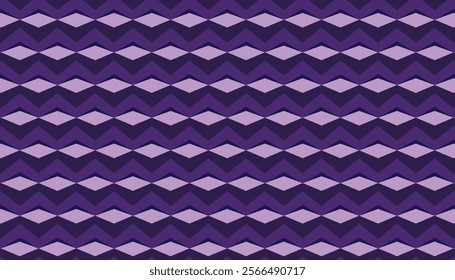Retro zigzag pattern, abstract geometric background in 90s style seamless. Simple geometric illustration of purple color combination
