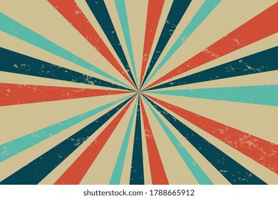 retro zoom sunburst rays classic background design