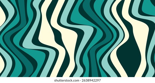 retrofuturism poster design in trend retro line style and neon colors on black dark background. modern art wall poster retro vintage 70s style stripes background template lines shapes vector design