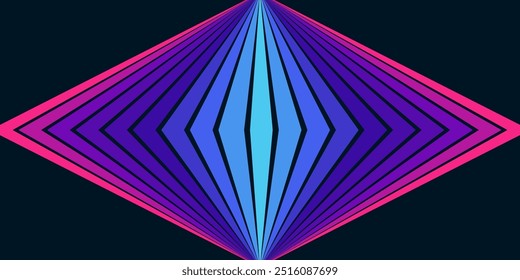 Retrofuturism poster design in trendy retro line style. Modern art poster retro vintage style 70s stripes background template lines shapes vector design