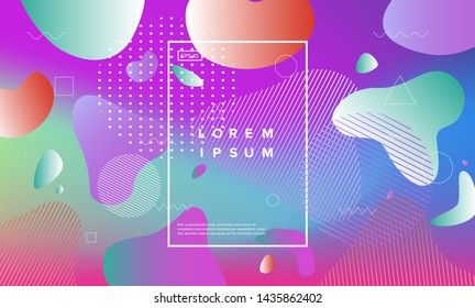 Retrofuturistic abstract minimal vector background with geometric liquid 3d shapes. Vaporwave/ retrowave/ cyberpunk 80s-90s neon aesthetics style, like in old arcade games.