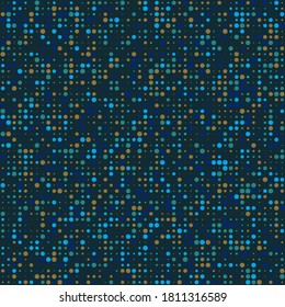 Retrofuturistic Square Pattern. Abstract Colorful Background. Pixel Art. Vector Texture. Halftone Background. Digital Pattern with Color Dots.