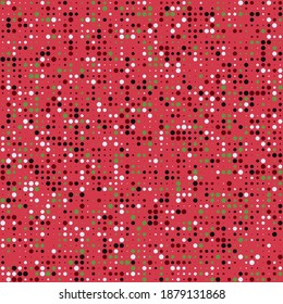 Retrofuturistic Square Pattern. Digital Pattern with Color Dots. Halftone Background. Vector Texture. Abstract Colorful Background. Pixel Art.