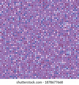Retrofuturistic Square Pattern. Vector Texture. Digital Pattern with Color Dots. Abstract Colorful Background. Pixel Art. Halftone Background.