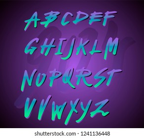 Retrofuturistic VHS/VCR style alphabet font inpirated by 1980's-1990's aesthetics. Cyberpunk/ synthwave style typeface for dance party event, club invitation. 

