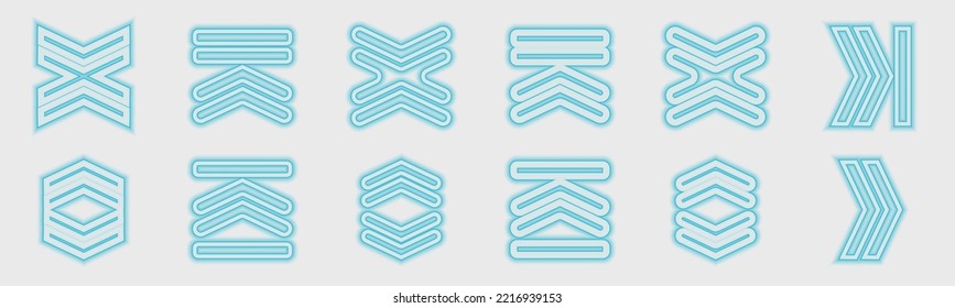 Retrofuturistic y2k geometry design elements collection. Big collection of abstract graphic geometric objects. Abstract bauhaus and boho cosmic style. Icons Collection. Vector illustration