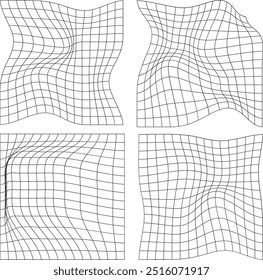 Padrão abstrato com inspiração retrô com linhas de grade em negrito