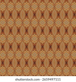 Retro-inspired geometric diamond pattern with warm earthy tones, perfect for textile, wallpaper, or vintage-style backgrounds.