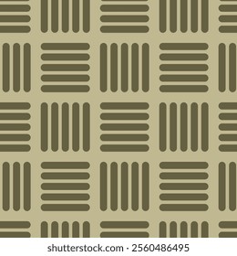 A retro-inspired grid pattern with bold horizontal and vertical stripes. The repeating motif creates a vintage tile effect, making it ideal for wallpapers, prints, textiles, and graphic designs.