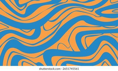 Retro-inspired pink and orange swirling lines form an energetic abstract background great for branding, textiles, and print.