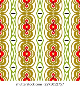 A retro-inspired, seamless tile wallpaper with geometric patterns would make a simple and decorative backdrop for any room.