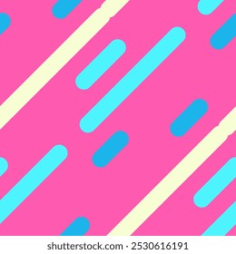 Retro-inspired striped pattern with bold lines and colourful design. Ideal for modern textile prints, wallpaper, or abstract vector backgrounds.