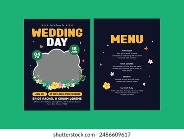 Retroma Wedding Invitation Template, Design illustration for cover, poster, wallpaper, gala, VIP, happy new year.