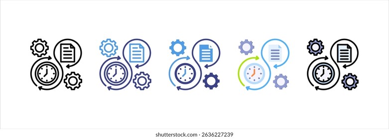 Retrospective Multi Style Icon Set