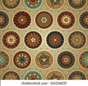 Retro-style background with seamless pattern