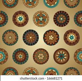 Retro-style background with seamless pattern