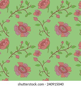Retro-style floral pattern