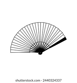 A retro-style icon depicting a vintage handheld fan, reminiscent of the 1920s era.