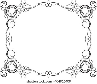 Retro-styled decorative vintage vector frame. Vector illustration. 