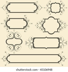 retro-styled floral frames