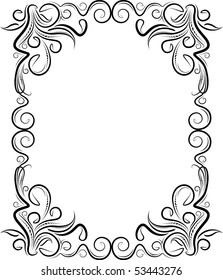 Retro-styled frame.