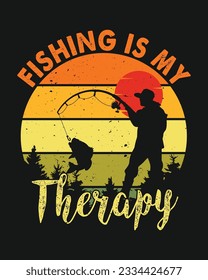 Retro-Vintage Custom Fishing T-shirt Design