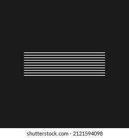 Retrowave aesthetics composition of horizontal stripes. Synthwave black and white horizontal lines 1980s style. Design element for retrowave style projects. Vector illustration