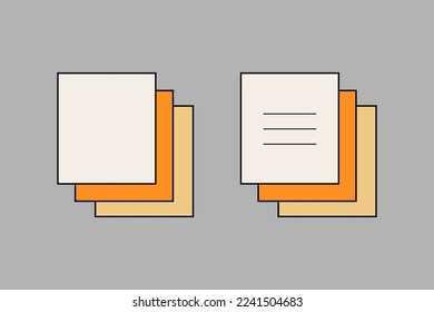 Retrowave file, paper icon, document, symbol, vector illustration