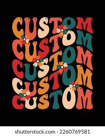 RETRO=WAVE EINFACHE TYPOGRAFIE T SHIRT DESIGN, KREATIVE, AMAZIERUNG, STIL, KUNSTDESIGN