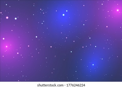 Retrowave Starry Background With Pink and Blue Shades. EPS10 Vector With Transparency