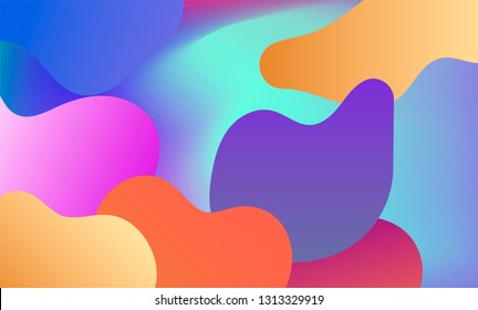 Retrowave vaporwave neon background with abstract fluid shapes.