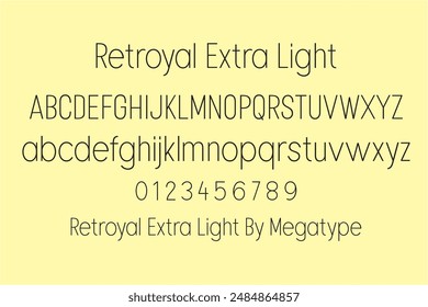 Retroyal is an sans serif typeface that boasts beautiful lines and minimalis style.