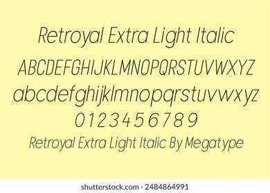 Retroyal is an sans serif typeface that boasts beautiful lines and minimalis style.