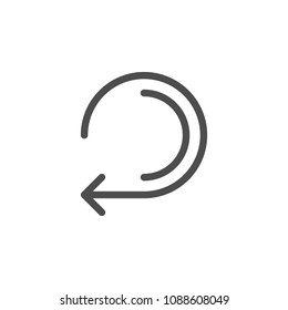 Retry arrow line icon