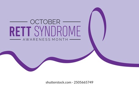 Rett Syndrome Awareness Month is observed every year on October. Medical Healthcare Awareness concept. background, placard, banner template Vector illustration design.