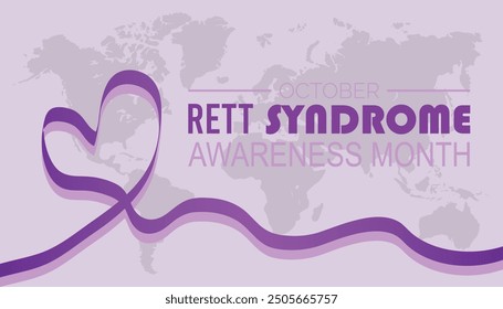 Rett Syndrome Awareness Month is observed every year on October. Medical Healthcare Awareness concept. background, placard, banner template Vector illustration design.