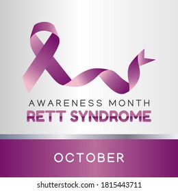 Rett syndrome awareness month vector illustration svg