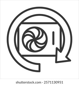 Return Air Icon Vector Illustration Outline