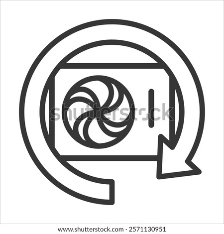 Return Air Icon Vector Illustration Outline