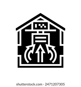 return air ventilation glyph icon vector. return air ventilation sign. isolated symbol illustration