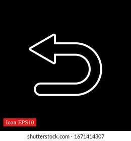 Return arrow. Go back icon