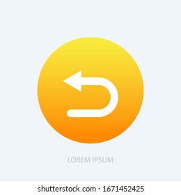 Return arrow. Go back icon