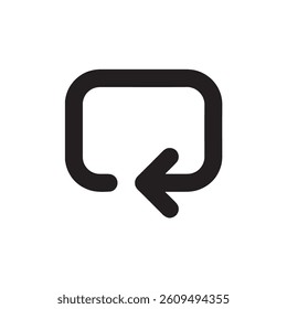 Return arrow inside square icon Vector