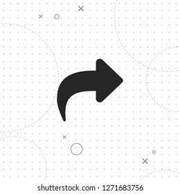 Return arrow vector best flat icon on texture background , EPS 10